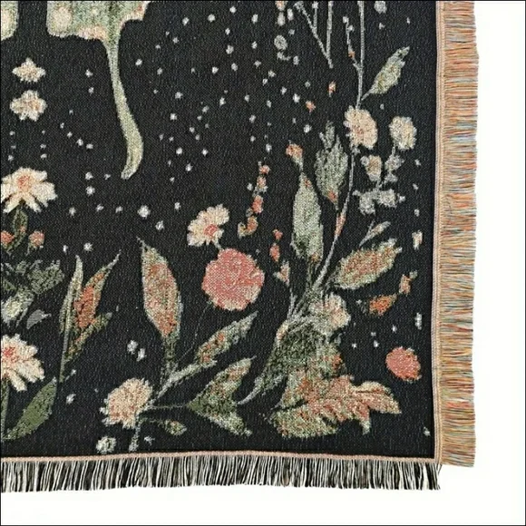 NEW! Lunar Moth Under the Moon Throw Blanket / Tapestry - Picture 2 of 7